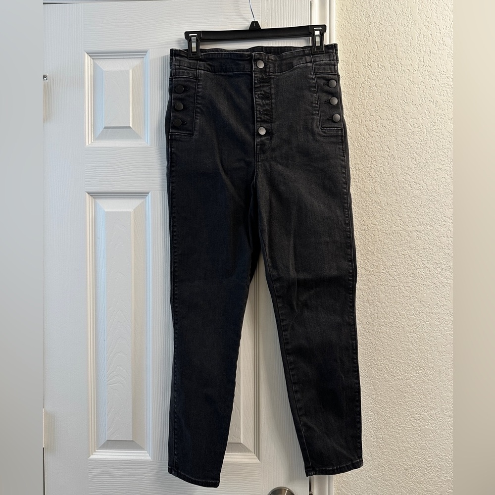 J Brand Natasha jeans. Dark gray/charcoal color. Size 30. Super high waisted.